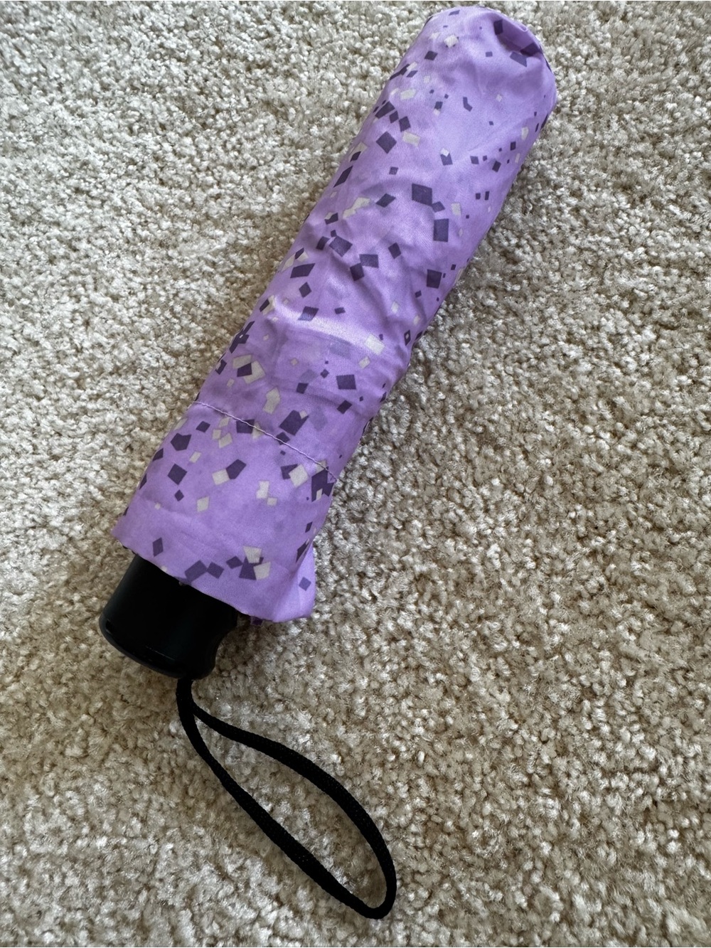 Brand New - Purple Confetti Compact Travel Umbrella - Lightweight Coverage